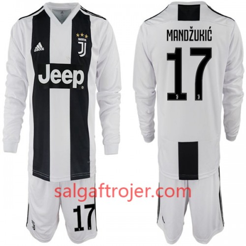 Juventus Fodboldtrøjer Mario Mandzukic 17 Børn Hjemmebanesæt 2018/19 Langærmet Juventus Fodboldtrøjer Mario Mandzukic 17 Børn Hjemmebanesæt 2018/19 Langærmet